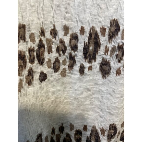 Coral Bay Leopard Print Tie-Front Top with Lace Detail | Small - Picture 3 of 8